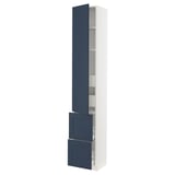 SEKTION / MAXIMERA High cab w door/2 fronts/4 drawers, white Axstad/matte blue, 15x15x90 "
