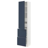 SEKTION / MAXIMERA High cab w door/2 fronts/4 drawers, white Axstad/matte blue, 18x15x80 "