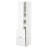 SEKTION / MAXIMERA High cab w door/2 fronts/4 drawers, white/Axstad matte white, 18x24x80 "