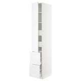 SEKTION / MAXIMERA High cab w door/2 fronts/4 drawers, white/Axstad matte white, 15x24x90 "