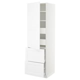 SEKTION / MAXIMERA High cab w door/2 fronts/4 drawers, white/Axstad matte white, 24x24x80 "