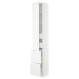 SEKTION / MAXIMERA High cab w door/2 fronts/4 drawers, white/Axstad matte white, 15x15x90 "