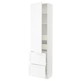 SEKTION / MAXIMERA High cab w door/2 fronts/4 drawers, white Enköping/white wood effect, 24x15x90 "