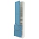 SEKTION / MAXIMERA High cab w door/2 fronts/4 drawers, white/Lerhyttan blue, 24x15x90 "