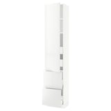 SEKTION / MAXIMERA High cab w door/2 fronts/4 drawers, white/Ringhult white, 18x15x90 "