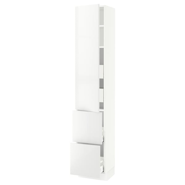 SEKTION / MAXIMERA High cab w door/2 fronts/4 drawers, white/Ringhult white, 15x15x80 "