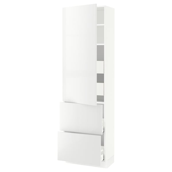 SEKTION / MAXIMERA High cab w door/2 fronts/4 drawers, white/Ringhult white, 24x15x80 "