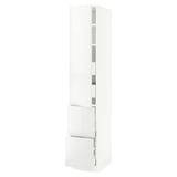 SEKTION / MAXIMERA High cab w door/2 fronts/4 drawers, white/Ringhult white, 15x24x80 "