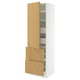 SEKTION / MAXIMERA High cab w door/2 fronts/4 drawers, white/Sinarp oak veneer, 24x24x80 "