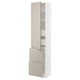 SEKTION / MAXIMERA High cab w door/2 fronts/4 drawers, white/Stensund beige, 18x15x80 "
