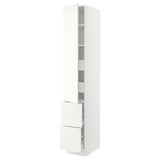 SEKTION / MAXIMERA High cab w door/2 fronts/4 drawers, white/Vallstena white, 15x24x90 "