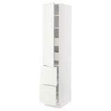 SEKTION / MAXIMERA High cab w door/2 fronts/4 drawers, white/Vallstena white, 15x24x80 "