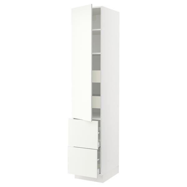SEKTION / MAXIMERA High cab w door/2 fronts/4 drawers, white/Vallstena white, 18x24x90 "