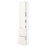 SEKTION / MAXIMERA High cab w door/2 fronts/4 drawers, white/Veddinge white, 15x15x80 "