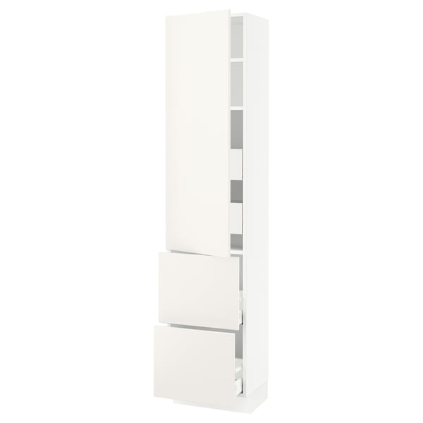 SEKTION / MAXIMERA High cab w door/2 fronts/4 drawers, white/Veddinge white, 18x15x80 "