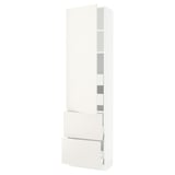 SEKTION / MAXIMERA High cab w door/2 fronts/4 drawers, white/Veddinge white, 24x15x90 "