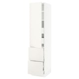 SEKTION / MAXIMERA High cab w door/2 fronts/4 drawers, white/Veddinge white, 18x24x80 "