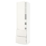 SEKTION / MAXIMERA High cab w door/2 fronts/4 drawers, white/Veddinge white, 24x24x90 "