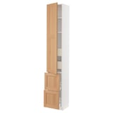 SEKTION / MAXIMERA High cab w door/2 fronts/4 drawers, white/Vedhamn oak, 15x15x90 "