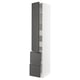 SEKTION / MAXIMERA High cab w door/2 fronts/4 drawers, white/Voxtorp dark gray, 15x24x90 "