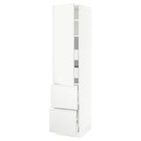 SEKTION / MAXIMERA High cab w door/2 fronts/4 drawers, white/Voxtorp matte white, 18x24x80 "