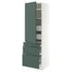 SEKTION / MAXIMERA High cab w door/3 fronts/5 drawers, white/Aspudden dark gray-green, 24x24x80 "