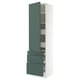 SEKTION / MAXIMERA High cab w door/3 fronts/5 drawers, white/Aspudden dark gray-green, 24x24x90 "