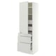 SEKTION / MAXIMERA High cab w door/3 fronts/5 drawers, white/Aspudden light gray, 24x24x80 "