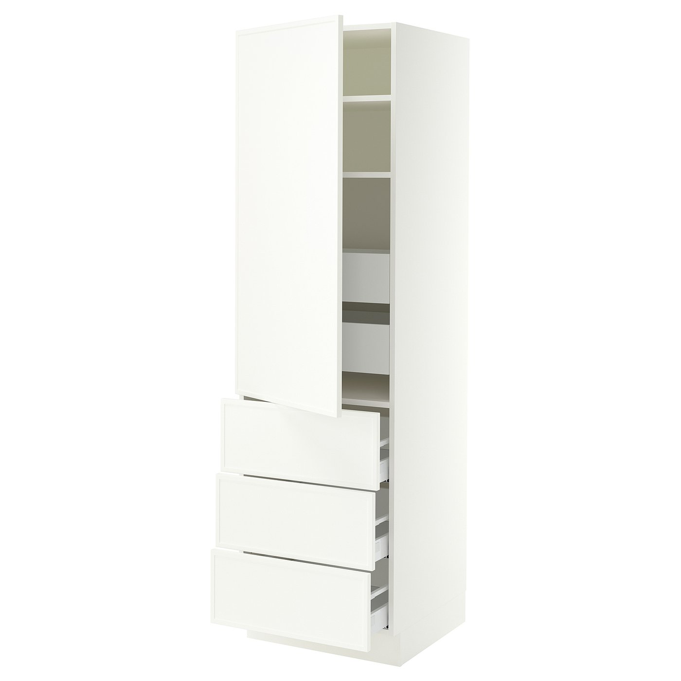 SEKTION / MAXIMERA high cab w door/3 fronts/5 drawers, white