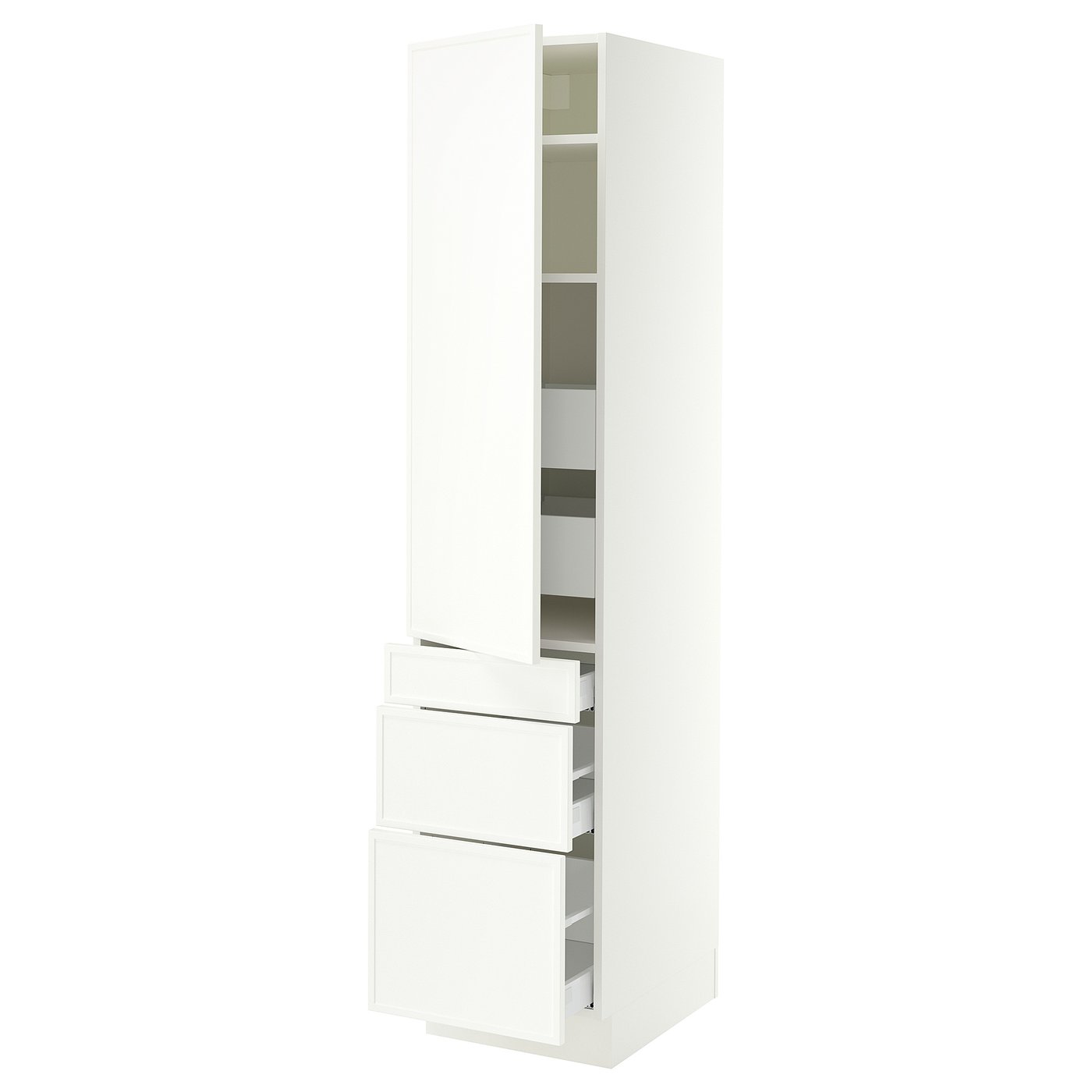 SEKTION / MAXIMERA high cab w door/3 fronts/5 drawers, white