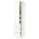 SEKTION / MAXIMERA High cab w door/3 fronts/5 drawers, white/Aspudden matte white, 18x24x80 "