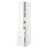SEKTION / MAXIMERA High cab w door/3 fronts/5 drawers, white/Axstad matte white, 15x24x80 "