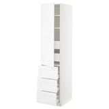 SEKTION / MAXIMERA High cab w door/3 fronts/5 drawers, white/Axstad matte white, 18x24x80 "