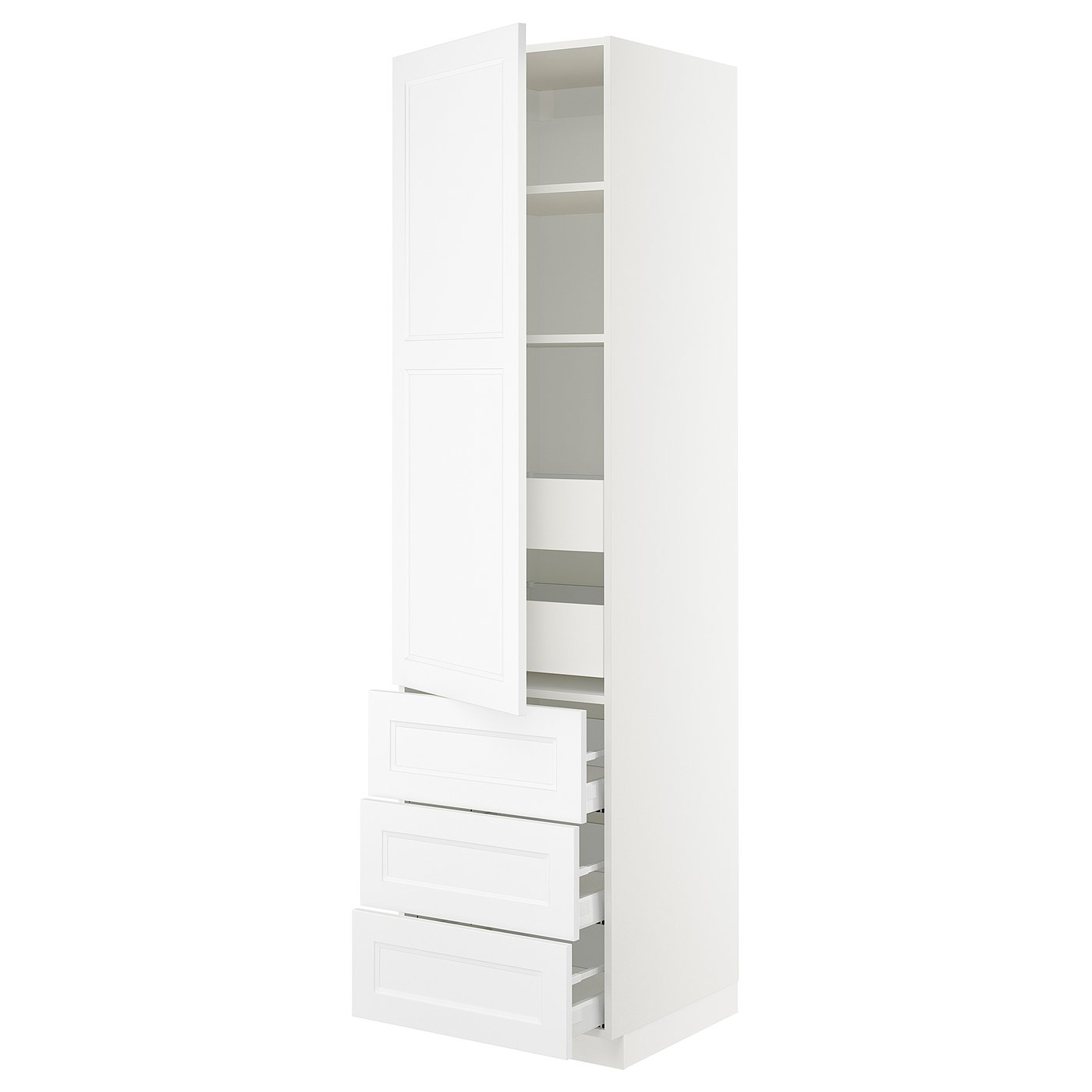 SEKTION / MAXIMERA high cab w door/3 fronts/5 drawers, white