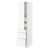 SEKTION / MAXIMERA High cab w door/3 fronts/5 drawers, white Enköping/white wood effect, 18x24x80 "