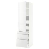 SEKTION / MAXIMERA High cab w door/3 fronts/5 drawers, white/Ringhult white, 24x24x90 "