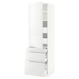 SEKTION / MAXIMERA High cab w door/3 fronts/5 drawers, white/Ringhult white, 24x24x80 "