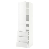 SEKTION / MAXIMERA High cab w door/3 fronts/5 drawers, white/Ringhult white, 24x24x90 "