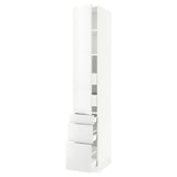 SEKTION / MAXIMERA High cab w door/3 fronts/5 drawers, white/Ringhult white, 15x24x90 "