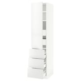 SEKTION / MAXIMERA High cab w door/3 fronts/5 drawers, white/Ringhult white, 18x24x80 "