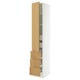 SEKTION / MAXIMERA High cab w door/3 fronts/5 drawers, white/Sinarp oak veneer, 15x24x90 "
