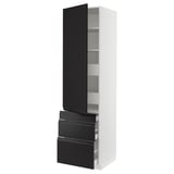 SEKTION / MAXIMERA High cab w door/3 fronts/5 drawers, white/Upplöv matte anthracite, 24x24x90 "