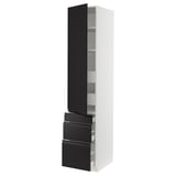 SEKTION / MAXIMERA High cab w door/3 fronts/5 drawers, white/Upplöv matte anthracite, 18x24x90 "