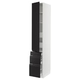 SEKTION / MAXIMERA High cab w door/3 fronts/5 drawers, white/Upplöv matte anthracite, 15x24x90 "