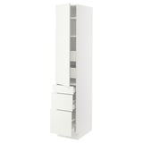 SEKTION / MAXIMERA High cab w door/3 fronts/5 drawers, white/Vallstena white, 15x24x80 "