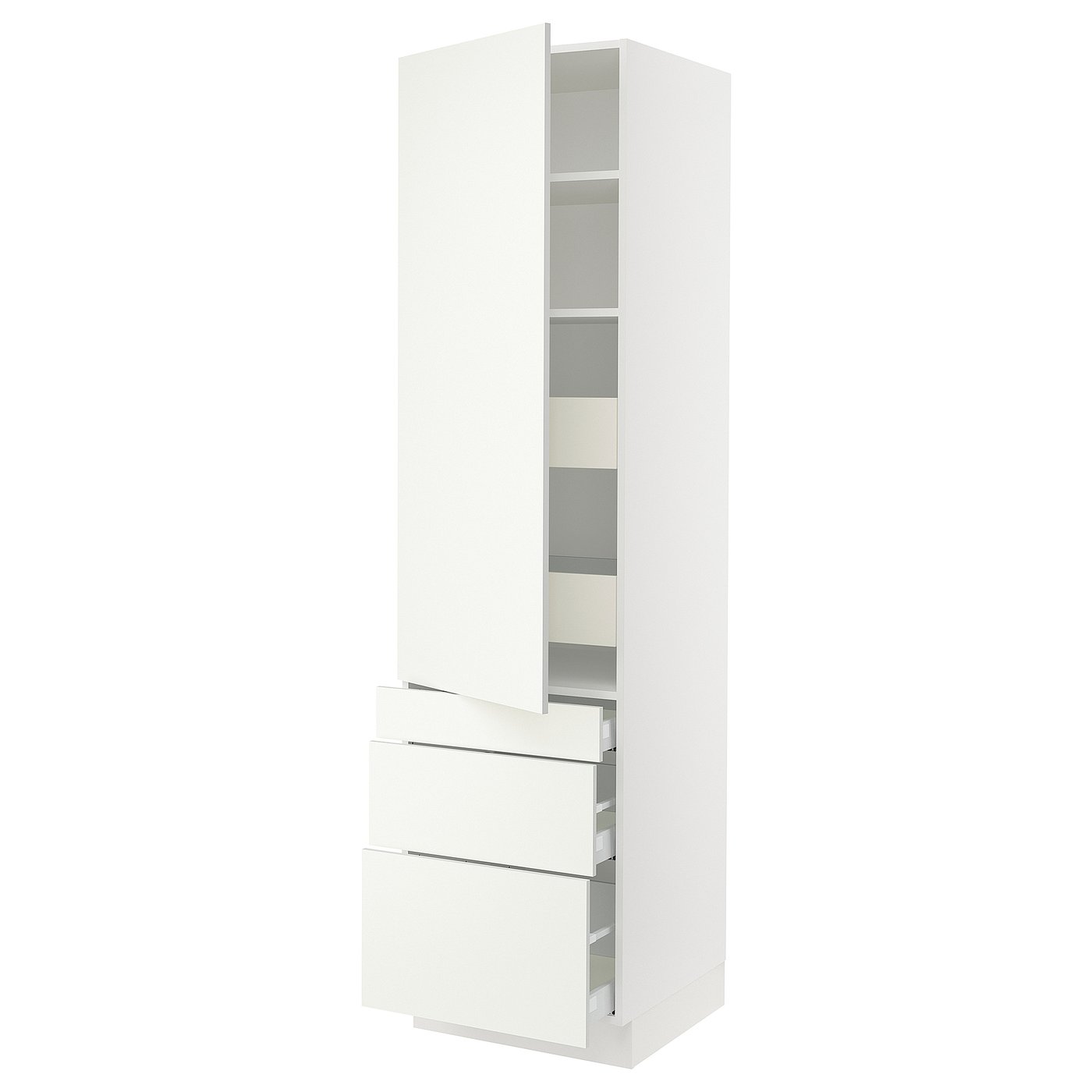 SEKTION / MAXIMERA high cab w door/3 fronts/5 drawers, white