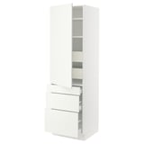 SEKTION / MAXIMERA High cab w door/3 fronts/5 drawers, white/Vallstena white, 24x24x80 "