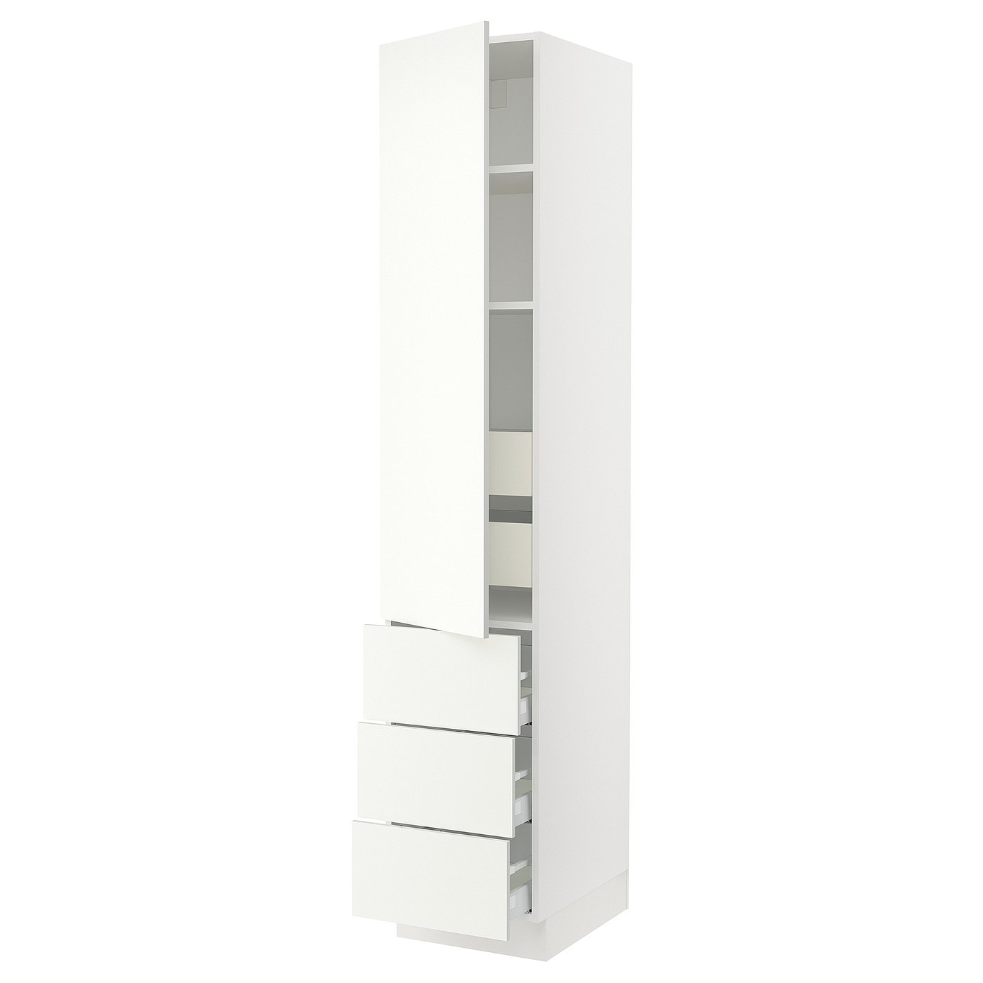 SEKTION / MAXIMERA high cab w door/3 fronts/5 drawers, white