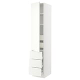 SEKTION / MAXIMERA High cab w door/3 fronts/5 drawers, white/Vallstena white, 18x24x90 "