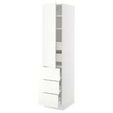SEKTION / MAXIMERA High cab w door/3 fronts/5 drawers, white/Vallstena white, 18x24x80 "